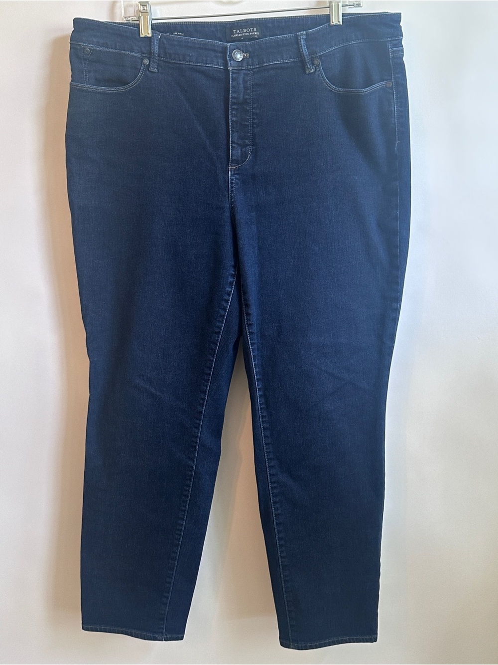 Talbots Dark Blue Flawless Five Pocket High-Rise Slim Ankle Jeans
